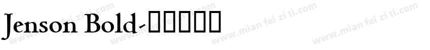 Jenson Bold字体转换